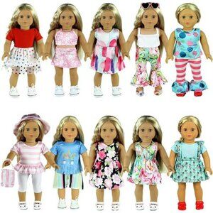 18 Inch Doll Clothes Lot Set for American Girl Outfit Accessories 20 Pieces
